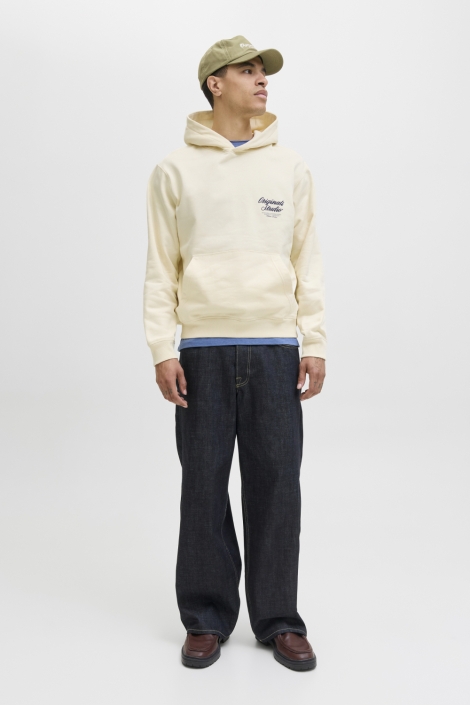 Jack & Jones jornorrebro typo back sweat hood sn